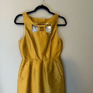 Maeve Mustard Cutout Sheath Dress